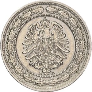 Germany, Wilhelm I, 20 Pfennig 1888 A, KM 9.1, AU