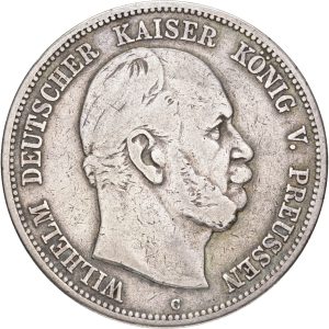Germany, Prussia (Preussen), 5 Mark 1876 C, KM 503, VF-F