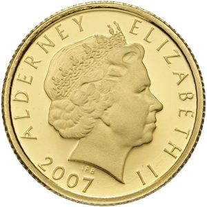 Alderney, One Pound 2007, Au, 1.24 g 0.999, KM 174, Proof