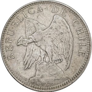 Chile, Un Peso 1896, KM 1521, VF-F