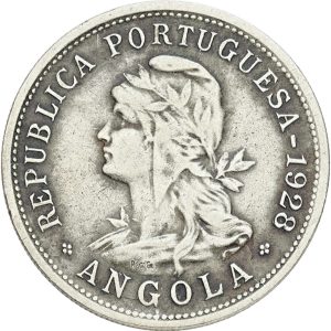 Angola, 50 Centavo 1928, KM 69, VF-F