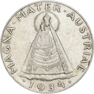 Austria, 5 Schilling 1934, KM 2853, VF