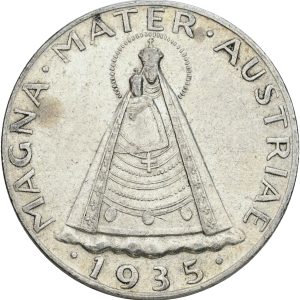 Austria, 5 Schilling 1935, KM 2853, VF