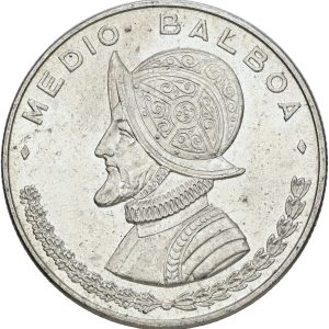 Panama, 1/2 Balboa 1961, KM 26, AU-EF