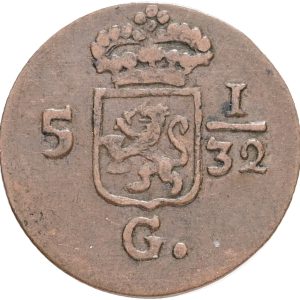 Indonesia, Netherlands East Indies, 1/2 Duit 1808, KM 75, VF-F