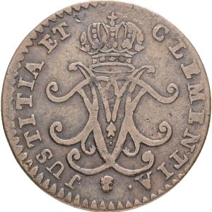 Dutchy of Luxembourg, Maria Theresia, 2 Liards 1759, KM 4, VF-F