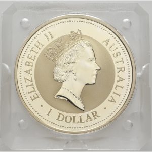 Australia, Elizabeth II, One Dollar, Kookaburra 1995, Ag, 31.1 g 0.999, KM 260, in original capsule.