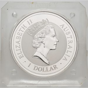 Australia, Elizabeth II, One Dollar, Kookaburra 1994, Ag, 31.1 g 0.999, KM 212, in original capsule.
