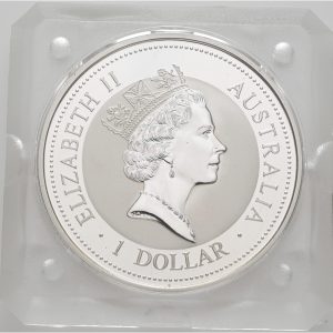 Australia, Elizabeth II, One Dollar, Kookaburra 1994, Ag, 31.1 g 0.999, KM 212, in original capsule.