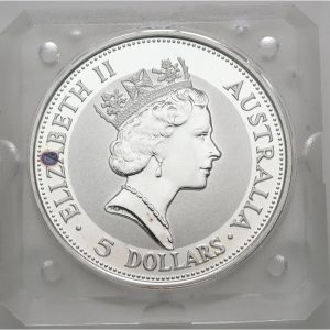 Australia, Elizabeth II, Kookaburra 1991, Ag, 31.1 g 0.900, KM 138, BU, in original capsule.
