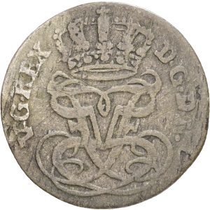Norge, Frederik V, 2 Skilling 1761 NMD 26, Sieg 2.2, kv. 1