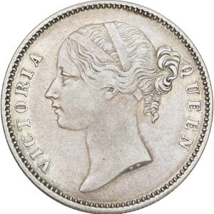 British India, East India Company, Victoria, 1 Rupee 1840, KM 458, VF-F