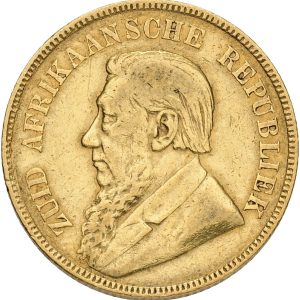 South African Republic, Pond 1898, Au, 7.99 g (917/1000), KM 10, F 2, VF-F