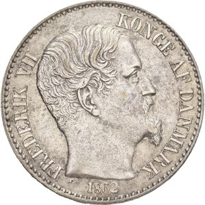Dansk Vestindien / Danish West Indies, Frederik VII, 10 Cents 1862, Sieg 18, H 20. KM 66, kv. 01-1+