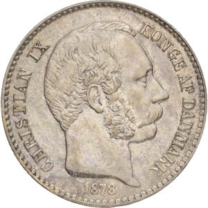Dansk Vestindien / Danish West Indies, Christian IX, 10 cents 1878, S 22 H 26, KM 70 kv. 01-1+