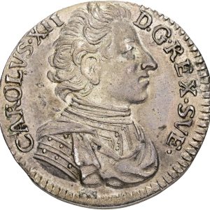 Sverige, Karl XII, 2 mark 1714, SM 75, kv. 01, Ex. Myntkomp 8