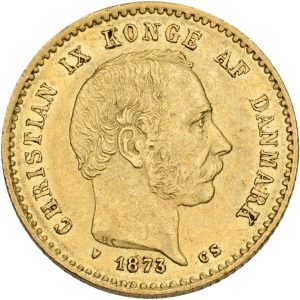 Christian IX, 10 kroner 1873, Sieg 1.1, H 9A, F 296, kv. 1+