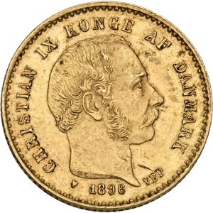 Christian IX, 10 kroner 1898, Sieg 1.2, H 9B, F 296, kv. 1+