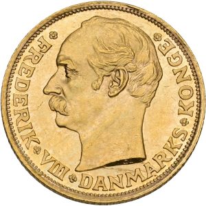 Frederik VIII, 10 kroner 1908, Sieg 2, H 2, F 298, kv. 01-1+