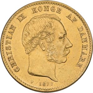Christian IX, 20 kroner 1877, Sieg 1.1, H 8A, F 295, kv. 01-1+