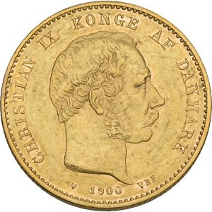 Christian IX, 20 kroner 1900, Sieg 1.2, H 8B, F 295, kv. 1+