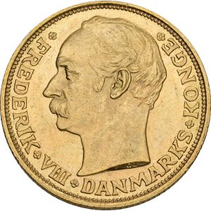 Frederik VIII, 20 kroner 1908, Sieg 2, H 1, F 297, kv. 01