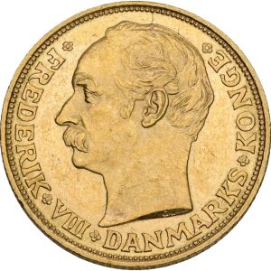 Frederik VIII, 20 kroner 1910, Sieg 2, H 1, F 297, kv. 01