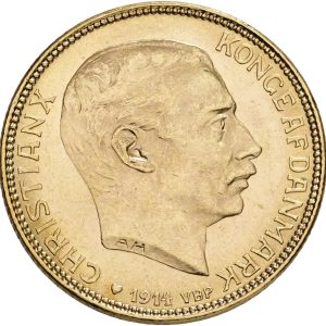 Christian X, 20 kroner 1914, Sieg 3.1, H 1A, F 299, kv. 0-01