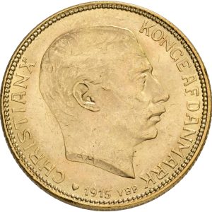 Christian X, 20 kroner 1915, Sieg 3.1, H 1A, F 299, kv. 01