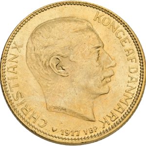 Christian X, 20 kroner 1917, Sieg 3.1, H 1A, F 299, kv. 01-1+