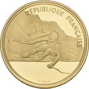 France, 500 Francs 1989, Au, 17 g 920/1000, KM 73
