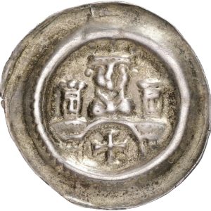 Valdemar II Sejr, Lübeck under dansk styre, Brakteat, 0,57 g, Berger 249, Bonhoff 158, kv. 1+