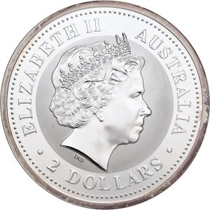 Australia, Elizabeth II, 2 Dollars 2004, Kookaburra, Ag, 62.21, KM 881, BU