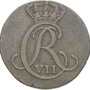 Norge, Christian VII, 2 skilling 1804, NMD 91, Sieg 4.1, H 18A, samtidig forfalskning, kv. 1+-1