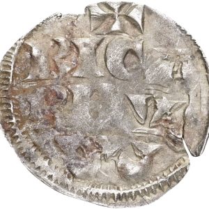 France, Aquitaine, Richard I Lionheart, Denier, 0.88 g, Elias 4, Poey d'Avant 2768, VF-F, planchet crack, edge loss.
