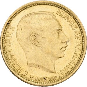 Christian X, 10 kroner 1913, Sieg 3, H 2, F 300, kv. 01-1+