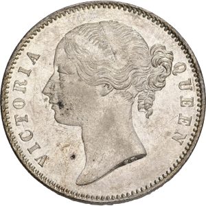 British East India Company, Victoria, Rupee 1840, KM 458, UNC, small scratches, spots.