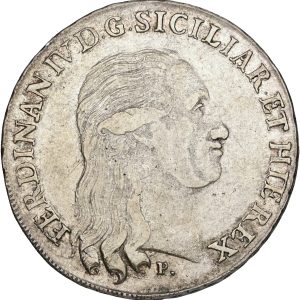 Italy, Naples and Sicily, Piastre da 120 Grana 1796 P-M AP, KM 215, EF