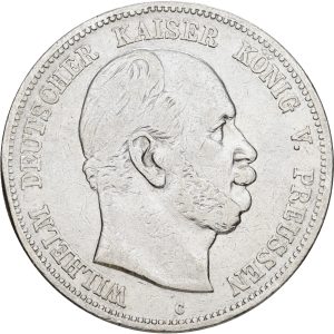 Germany, Prussia, Wilhelm I, 5 mark 1876 C, KM 503, F