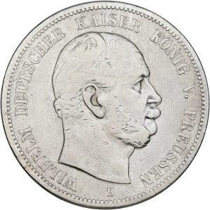 Germany, Prussia, Wilhelm I, 5 mark 1875 B, KM 503, F