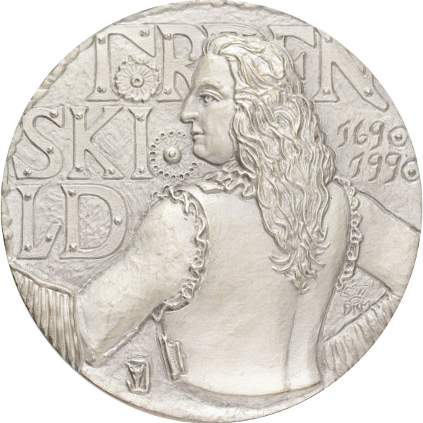 Tordenskioldmedaljen, Ag, 93 g 999/1000, med indlægsseddel i æske fra Den kgl. Mønt.