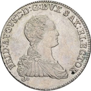 German States, Saony, Friedrich August III, 2/3 Thaler 1768 EDC, KM 981, AU