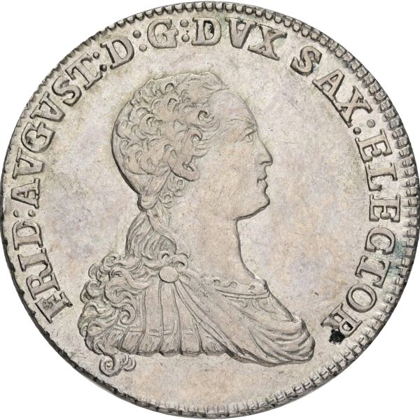 German States, Saony, Friedrich August III, 2/3 Thaler 1768 EDC, KM 981, AU