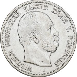 Germany, Prussia, Wilhelm I, 5 mark 1876 C, KM 503, F