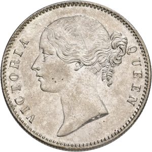 British East India Company, Victoria, Rupee 1840, KM 458, UNC