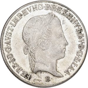 Hungary, Ferdinand V, 20 Kreuzers 1847 B, KM 422, AU