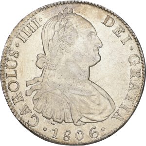 Mexico, Carlos III, 8 Reales 1806 Mo TH, KM 109, AU