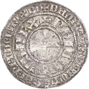 France, Philip IV, Gros Tournois, DY 214, VF, scratch on obverse.