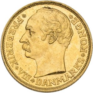 Frederik VIII, 10 kroner 1908, Sieg 2, H 2, F 298, kv. 01-1+