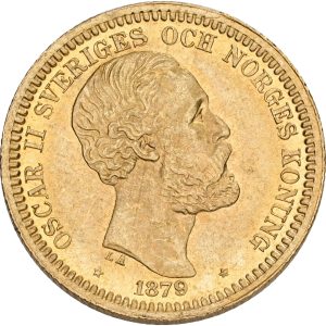 Sverige, Oscar II, 20 kronor 1879, SM 9, kv. 01